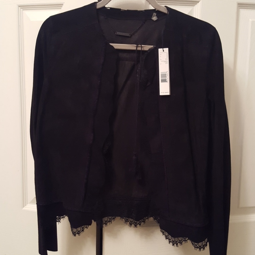 Elie Tahari Pearson Jacket - suede size S
